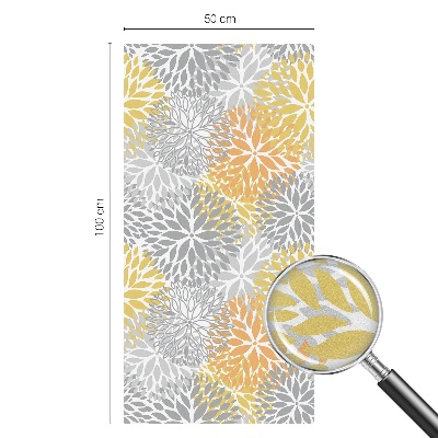 Vinduesfolie mod indkig med glasmaleri Farverige blomster