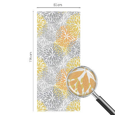 Vinduesfolie mod indkig med glasmaleri Farverige blomster