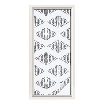 Dekorationsfolie til vindue mod indkig Geometriske diamanter