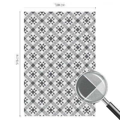 Mælkehvid vinduesfolie med motiv Geometriske mønstre