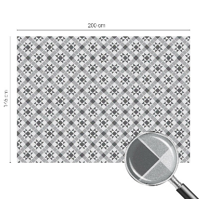 Mælkehvid vinduesfolie med motiv Geometriske mønstre