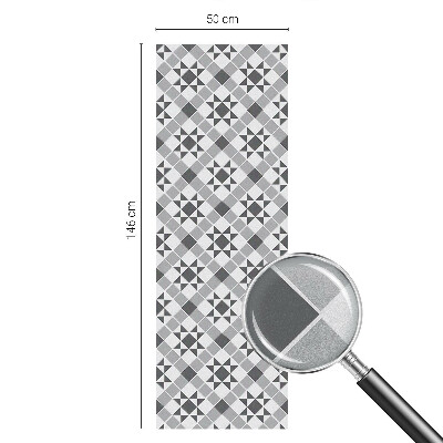 Mælkehvid vinduesfolie med motiv Geometriske mønstre