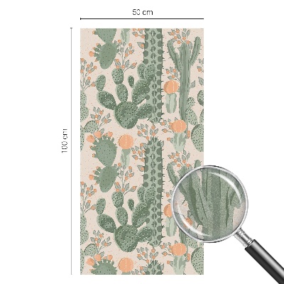 Dekorationsfolie til vindue mod indkig Grønne sukkulenter