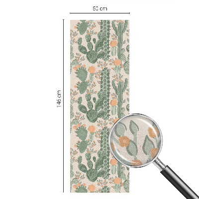 Dekorationsfolie til vindue mod indkig Grønne sukkulenter