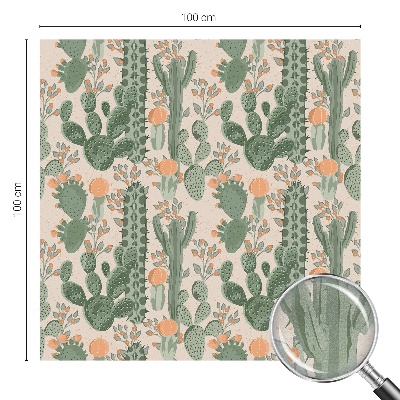 Dekorationsfolie til vindue mod indkig Grønne sukkulenter