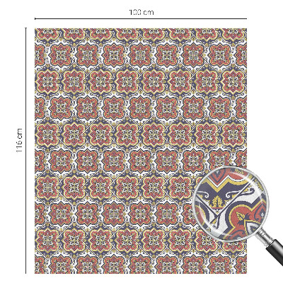 Mælkehvid vinduesfolie med motiv Blomsterornament