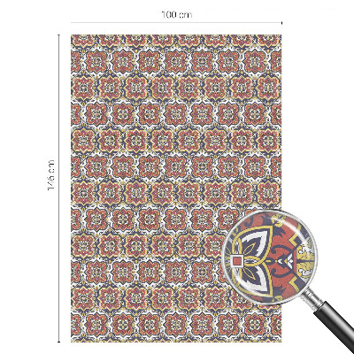 Mælkehvid vinduesfolie med motiv Blomsterornament