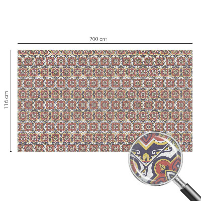 Mælkehvid vinduesfolie med motiv Blomsterornament