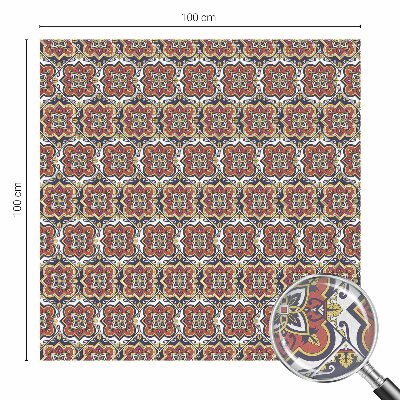 Mælkehvid vinduesfolie med motiv Blomsterornament