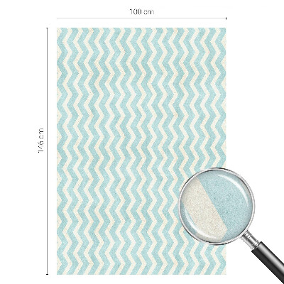 Vinduesfolie med mønster til afskærmning Blå zigzag