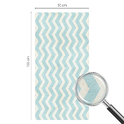 Vinduesfolie med mønster til afskærmning Blå zigzag