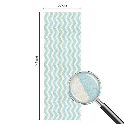 Vinduesfolie med mønster til afskærmning Blå zigzag