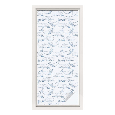 Mælkehvid vinduesfolie med motiv Havinspirationer