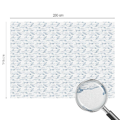 Mælkehvid vinduesfolie med motiv Havinspirationer