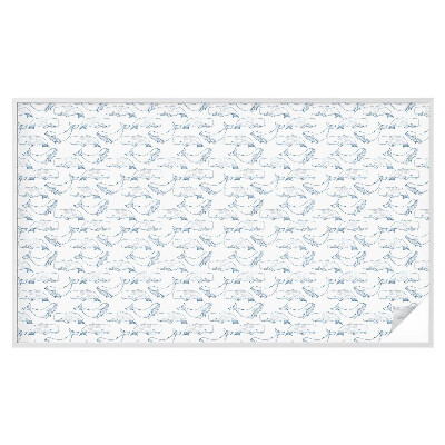 Mælkehvid vinduesfolie med motiv Havinspirationer