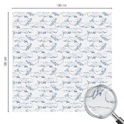 Mælkehvid vinduesfolie med motiv Havinspirationer