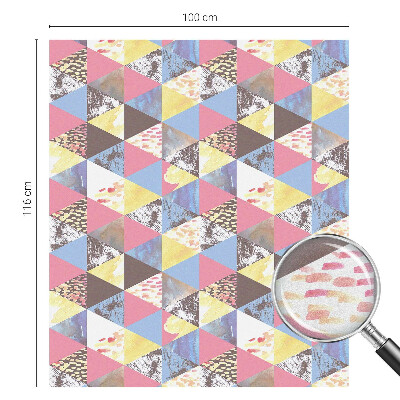 Dekorationsfolie til vindue mod indkig Farverige trekanter