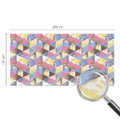 Dekorationsfolie til vindue mod indkig Farverige trekanter