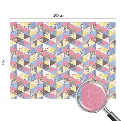 Dekorationsfolie til vindue mod indkig Farverige trekanter