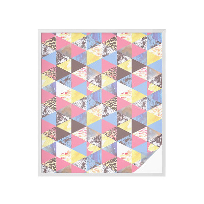 Dekorationsfolie til vindue mod indkig Farverige trekanter