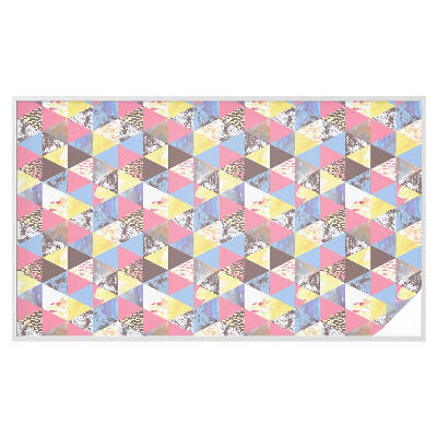 Dekorationsfolie til vindue mod indkig Farverige trekanter