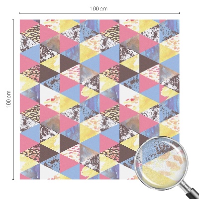 Dekorationsfolie til vindue mod indkig Farverige trekanter