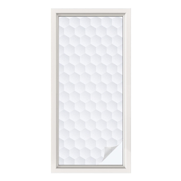 Vinduesfolie mod indkig med glasmaleri Hvid mosaik