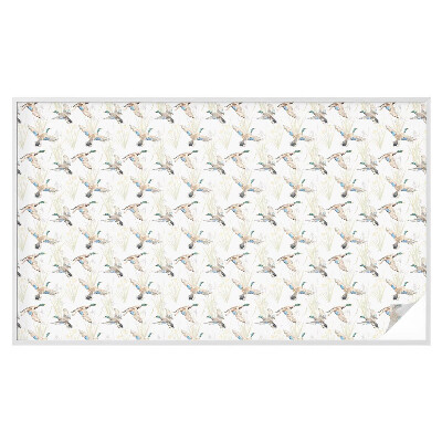 Mælkehvid vinduesfolie med motiv Fugle natur