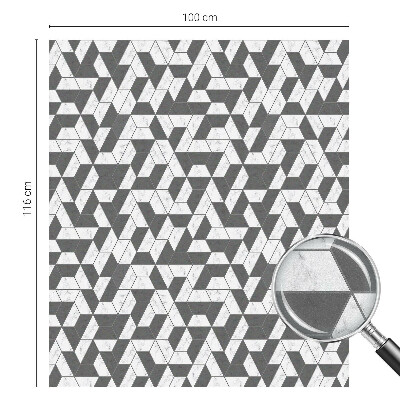 Vinduesfolie mod indkig med glasmaleri Geometriske illusioner