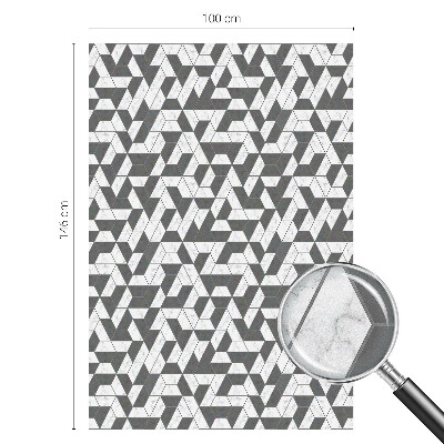 Vinduesfolie mod indkig med glasmaleri Geometriske illusioner