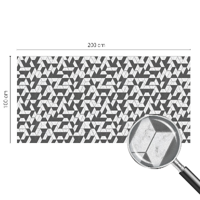 Vinduesfolie mod indkig med glasmaleri Geometriske illusioner