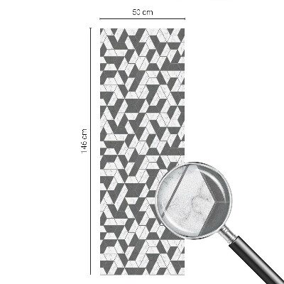 Vinduesfolie mod indkig med glasmaleri Geometriske illusioner