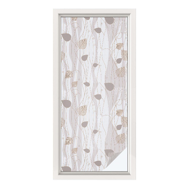 Dekorationsfolie til vindue mod indkig Elegante blade