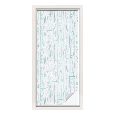 Vinduesfolie mod indkig med glasmaleri Træmønster