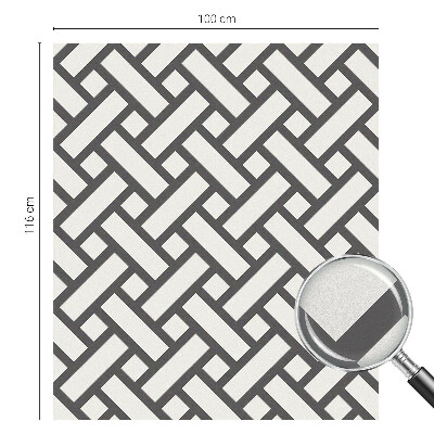 Mælkehvid vinduesfolie med motiv Sammenfletning af rektangler