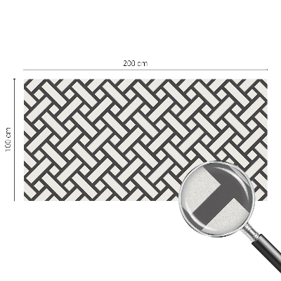 Mælkehvid vinduesfolie med motiv Sammenfletning af rektangler