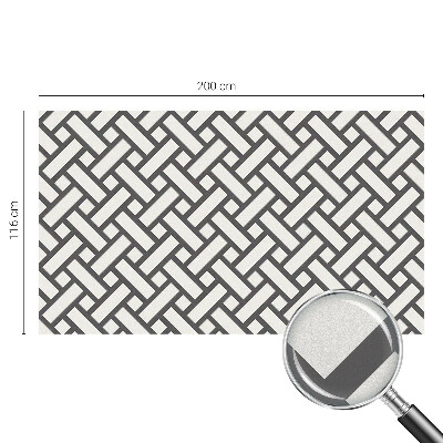 Mælkehvid vinduesfolie med motiv Sammenfletning af rektangler