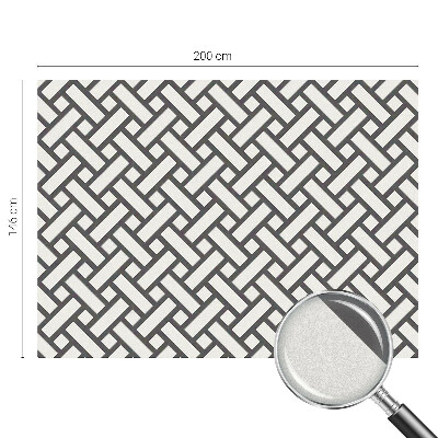 Mælkehvid vinduesfolie med motiv Sammenfletning af rektangler