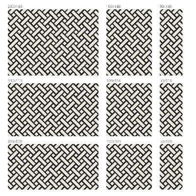 Mælkehvid vinduesfolie med motiv Sammenfletning af rektangler