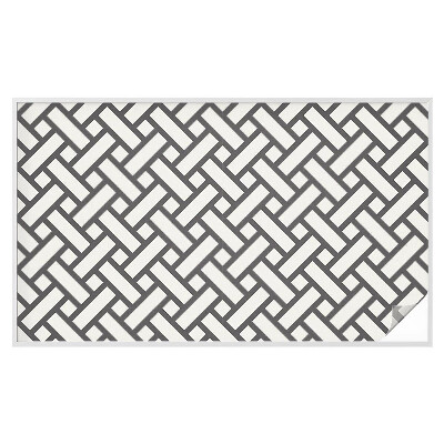 Mælkehvid vinduesfolie med motiv Sammenfletning af rektangler