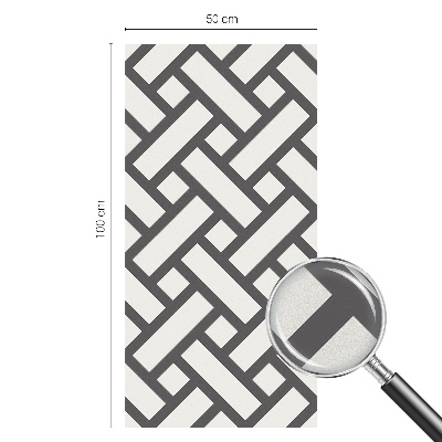 Mælkehvid vinduesfolie med motiv Sammenfletning af rektangler