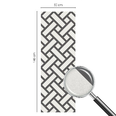 Mælkehvid vinduesfolie med motiv Sammenfletning af rektangler