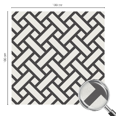 Mælkehvid vinduesfolie med motiv Sammenfletning af rektangler