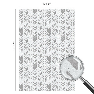 Mælkehvid vinduesfolie med motiv Pilmønster