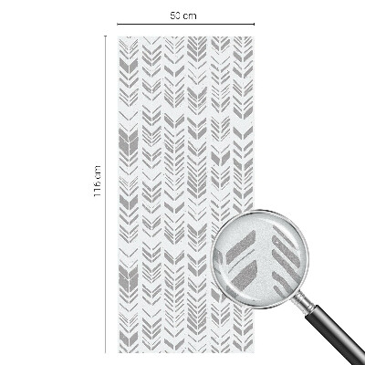 Mælkehvid vinduesfolie med motiv Pilmønster