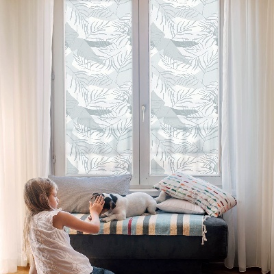 Vinduesfolie mod indkig med glasmaleri Diskrete blade