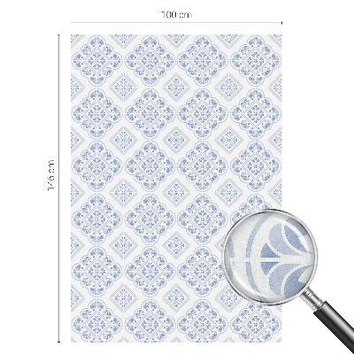 Mælkehvid vinduesfolie med motiv Geometrisk mønster