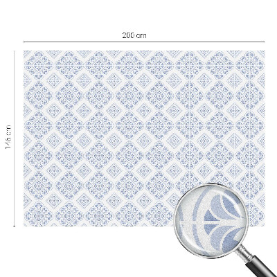 Mælkehvid vinduesfolie med motiv Geometrisk mønster