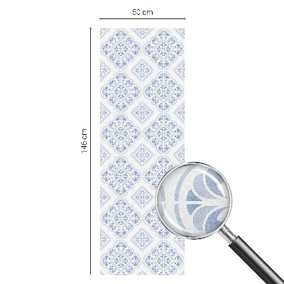 Mælkehvid vinduesfolie med motiv Geometrisk mønster