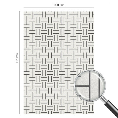 Mælkehvid vinduesfolie med motiv Symmetrisk fletning